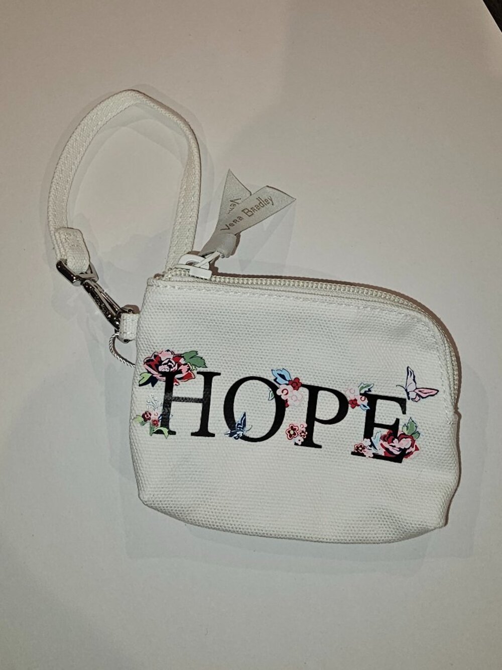 NWT Vera Bradley Charity Pouch Hope Rose Toile Bag Tote Wallet Cosmetic Purse